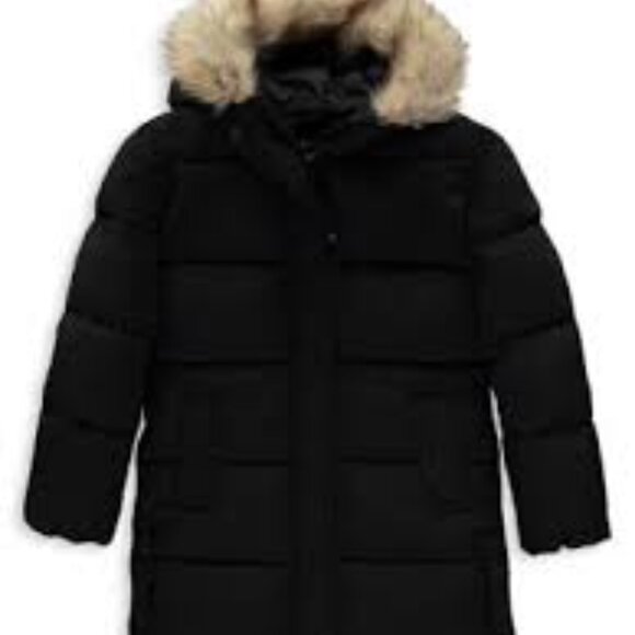 B1-5 NWOT- Sam Edelman Kids Expedition Faux Fur Trim Parka - Picture 4 of 4